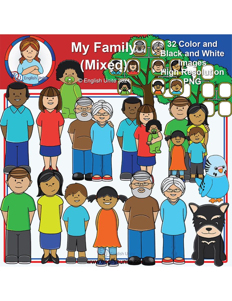 English Unite - Clip Art - My Family - Mixed (Mystery Box Mar 2021)