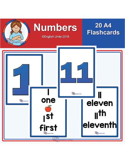 flashcards - A4 numbers