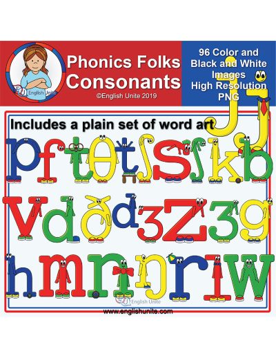clip art - phonics consonants