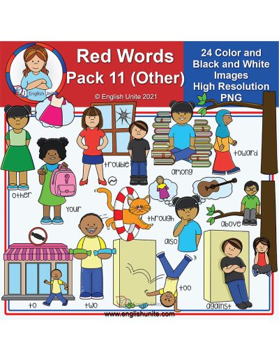 clip art - red words pack 11