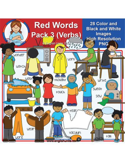 clip art - red words pack 3