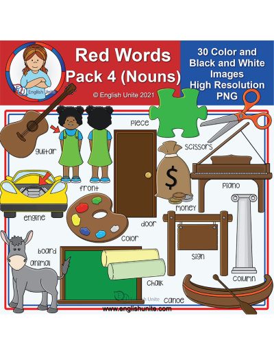 clip art - red words pack 4