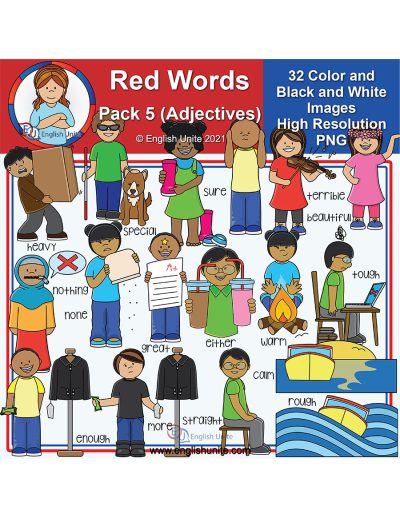 clip art - red words pack 5