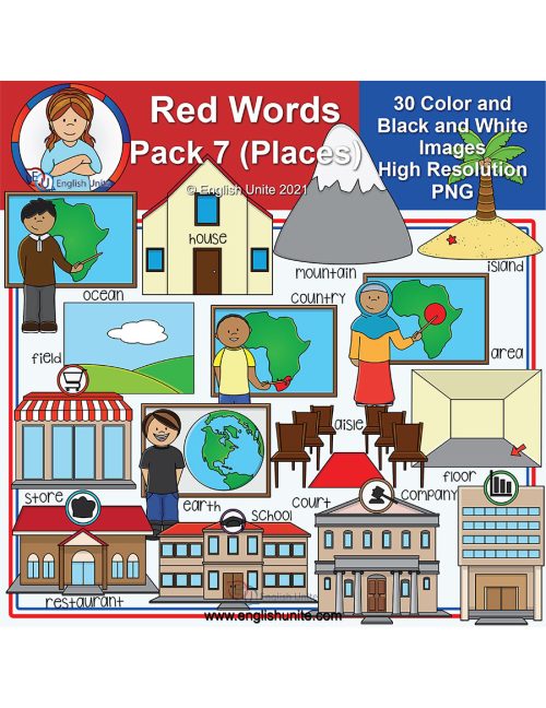 clip art - red words pack 7