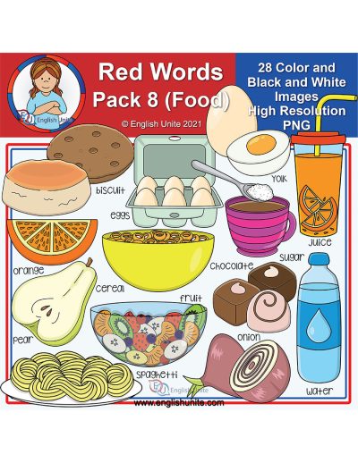 clip art - red words pack 8
