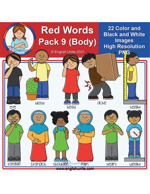 clip art - red words pack 9