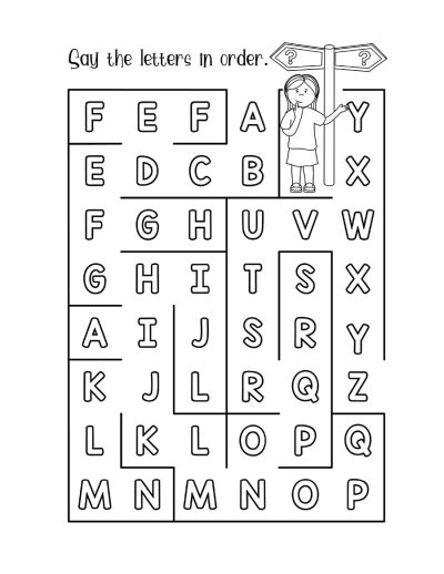 worksheet - alphabet maze