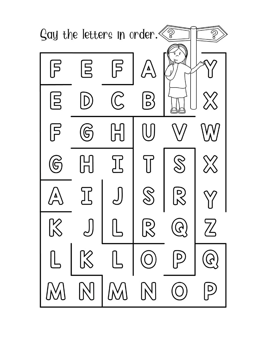 English Unite Phonics Worksheets Alphabet Maze