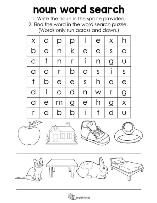 word search puzzle - noun