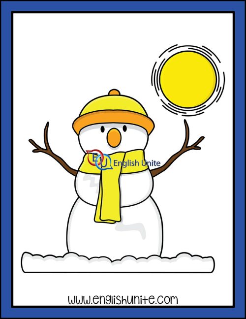 clip art - melting snowman 1