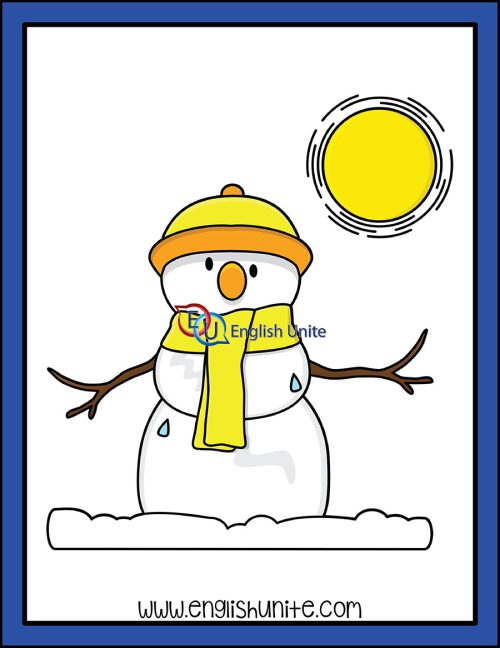 clip art - melting snowman 2