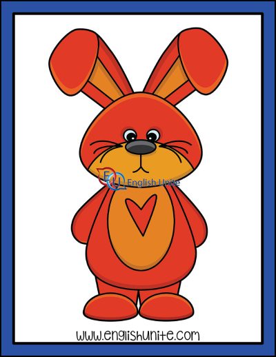 clip art - red rabbit