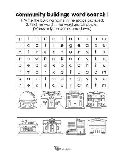 word search - buildings 1
