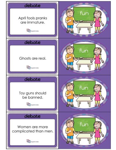 debate cards - fun