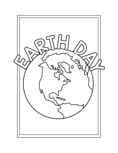 coloring page - earth day 1