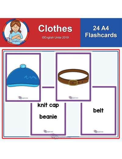 flashcards - a4 clothes