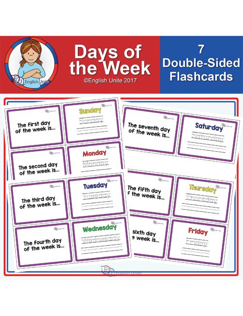 flashcards - days of the week