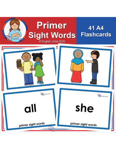 flashcards - primer a4 sight words