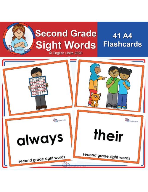 flashcards - second grade a4 sight words