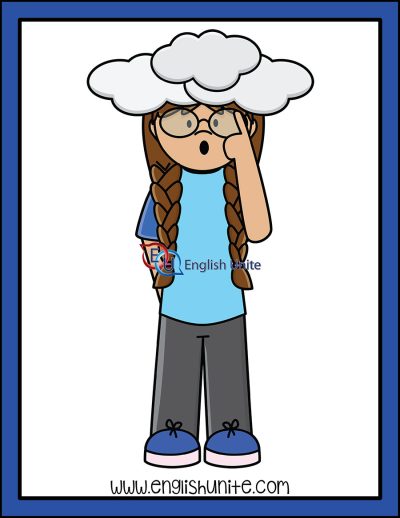 clip art - her memory is cloudy