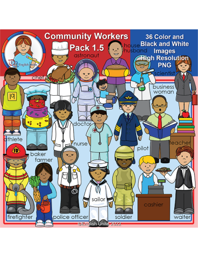 clip art - community workers variation pack