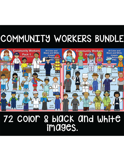clip art bundle - community workers