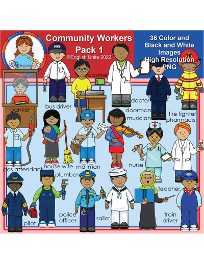 clip art - community workers pack 1