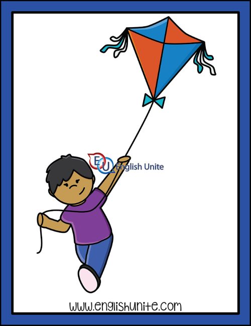 clip art - fly kite 3