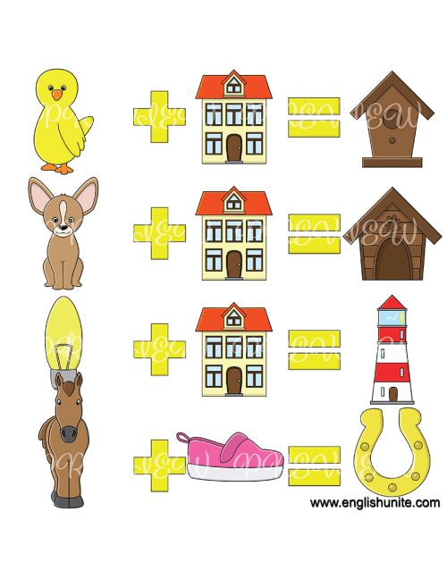 clip art - compound words pack 5 preview 1