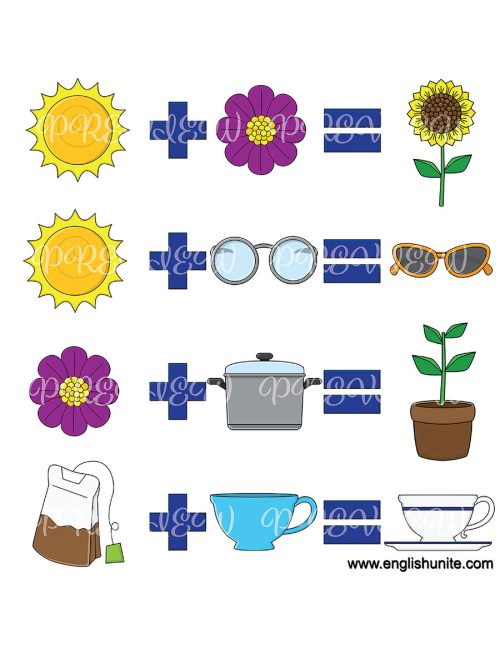 clip art - compound words pack 2 preview 1