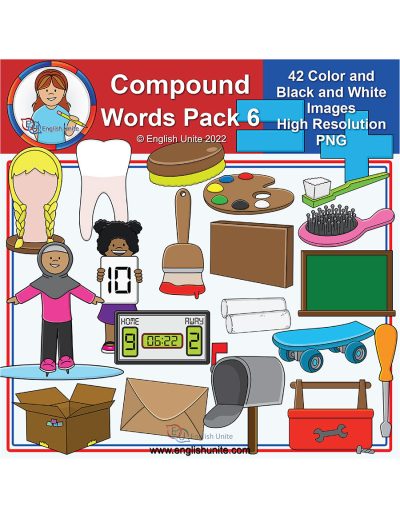 clip art - compound words pack 6