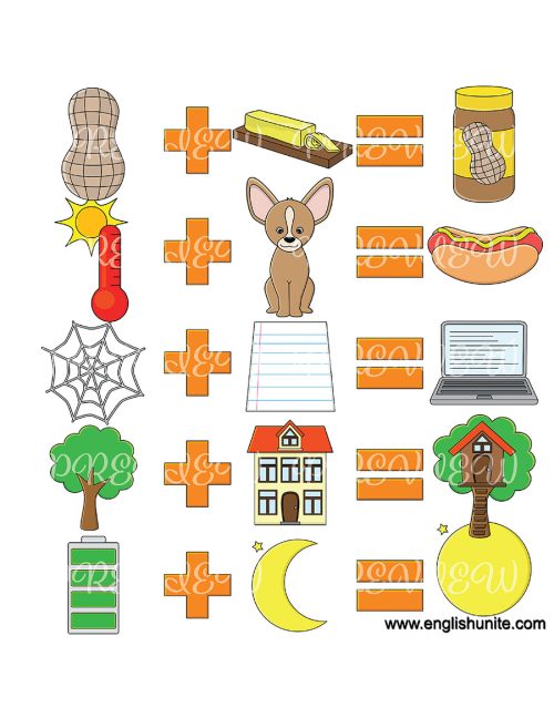 clip art - open compound words pack 1 preview