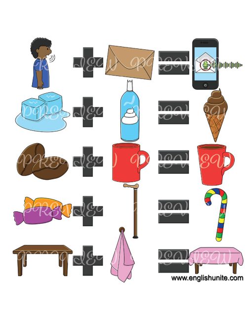 clip art - open compound words pack 2 preview