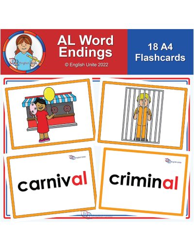 flashcards - a4 al word endings