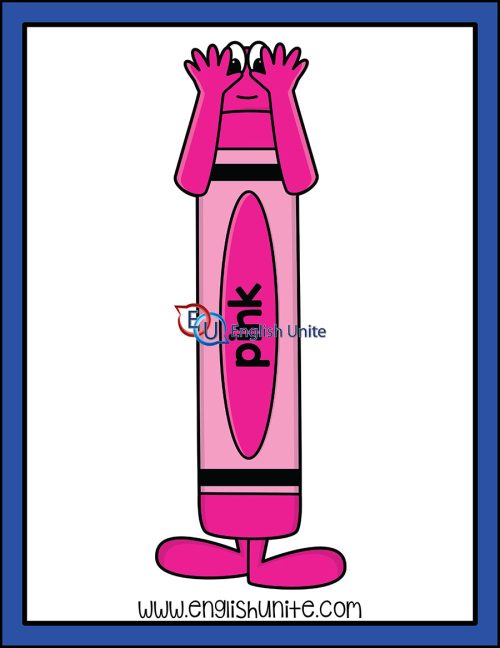 clip art - pink crayon