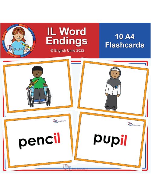 flashcards - A4 il word endings