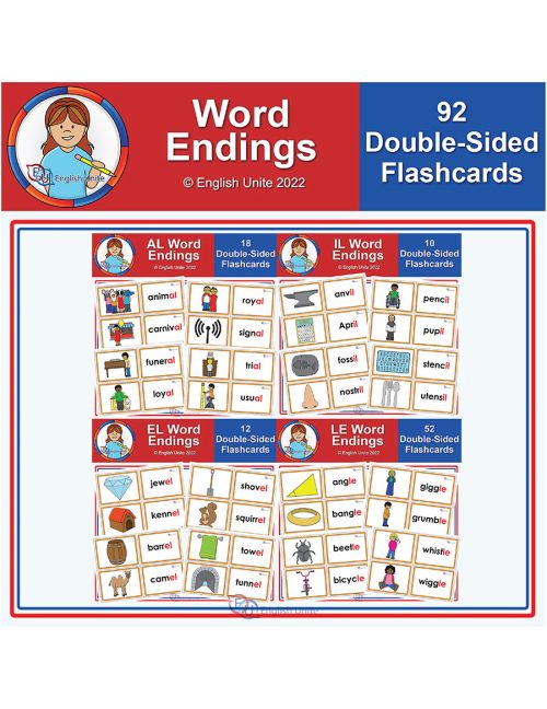 flashcard bundle - word endings