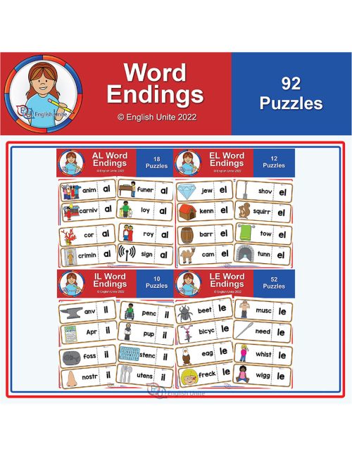 puzzle bundle - word endings