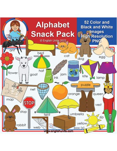 clip art - alphabet snack pack