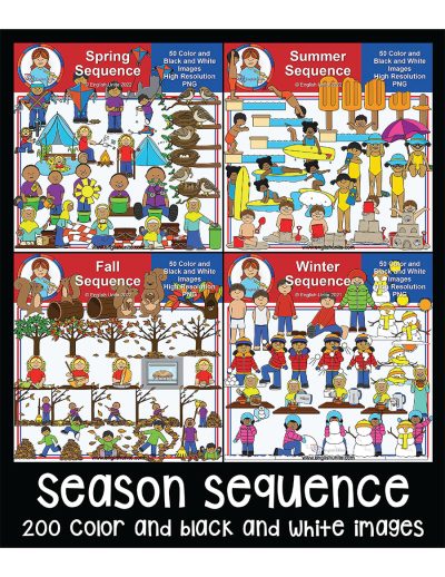 clip art - season sequence bundle