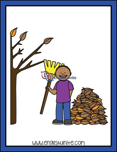 clip art - rake leaves 5