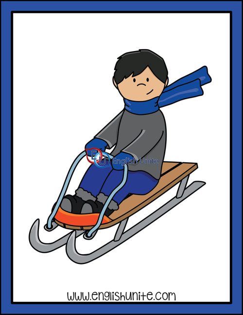clip art - sledding