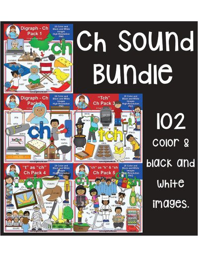 clip art bundle - ch digraph and sounds