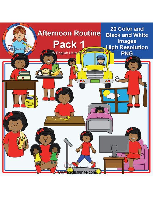 clip art - afternoon routine pack 1