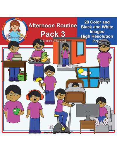 clip art - afternoon routine pack 3