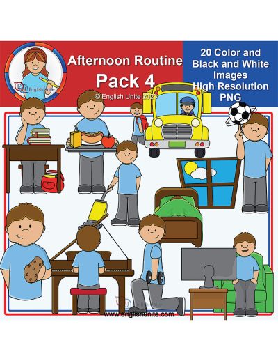 clip art - afternoon routine pack 4