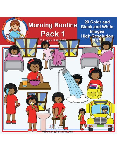 clip art - morning routine pack 1