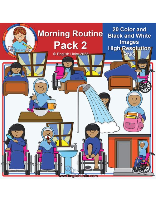 clip art - morning routine pack 2
