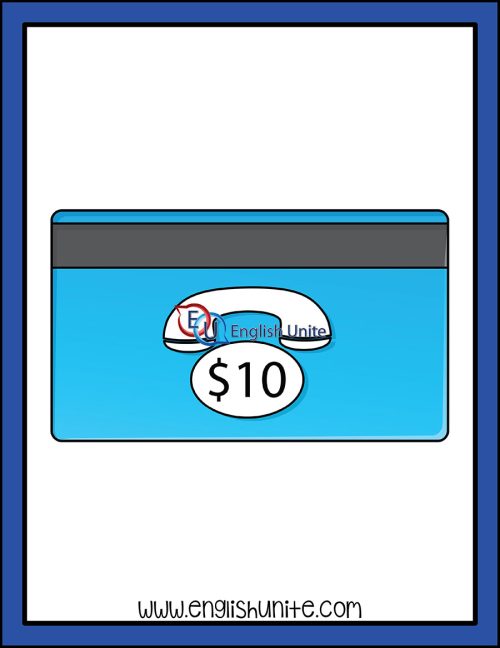 clip art - prepaid phone card