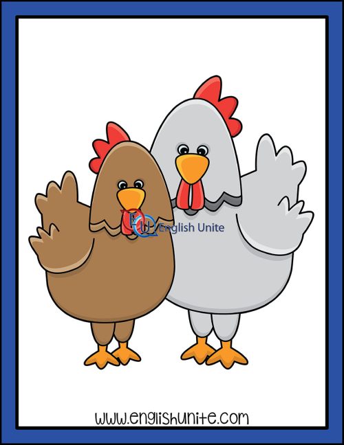 clip art - a brood of chickens